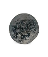 Metallic Ceramic Plate, Artisan Portugal Pottery Textured Dining Room Wa... - £86.45 GBP