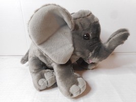 Wild Republic Gray Stuffed Animal Elephant Trunk Up Plush 9 1/2” Ears Trunk Up - £28.92 GBP