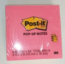 POST-IT STICKY NOTES 3301-4AN 4 pads x 100 sheets 3&quot; x 3&quot; Total 400 sheets - $5.69