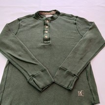 Authentic Red Camel 4-Button Men’s Green Cotton Sweatshirt Long Sleeve Sz Large image 9