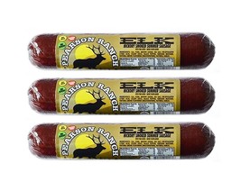 Pearson Ranch Hickory Smoked Wild Game Elk Summer Sausage 7oz- Pack of 3 - £29.81 GBP