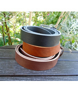 Handmade Greek Leather Belt Soft 1.3&quot; (3.5cm) - £25.06 GBP