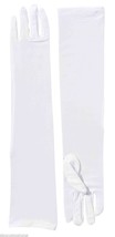 White Roaring 20&#39;S Shoulder Length Flapper Gloves Opera Gloves - £7.81 GBP