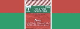 24 Red &amp; Green Christmas Tissue Paper (Solid Colors) - £5.33 GBP