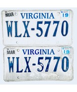 2019 United States Virginia Base Passenger License Plate WLX-5770 - $26.72