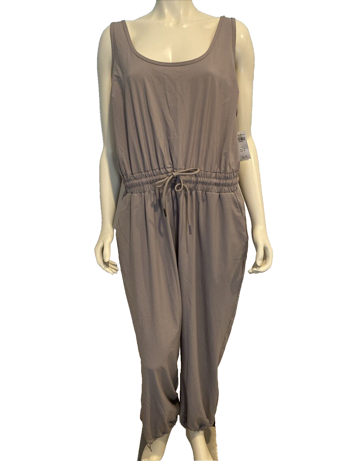 NWT Abercrombie &amp; Fitch Taupe Spaghetti Strap Jumpsuit Size XLP - $47.49