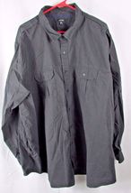 Apt. 9 4XB men's button front black charcoal gray long sleeve casual shirt - $15.28