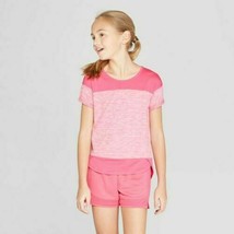 C9 by Champion Girls Color Block Super Soft Tech T Shirt Pink Size Med 7-8 NWT - £9.56 GBP