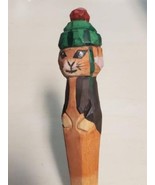 Cute Rabbit Wooden Pen Hand Carved Wood Ballpoint Hand Made Handcrafted V82 - £6.34 GBP