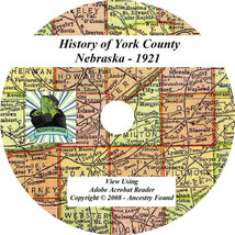 1921 History &amp; Genealogy of YORK County Nebraska NE - £4.58 GBP