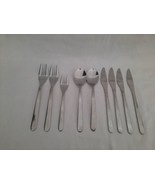 IKEA 9 Piece Set Lot Stainless Flatware ~ 224 58 Fornuft ~ Spoon Knife Fork - £7.78 GBP