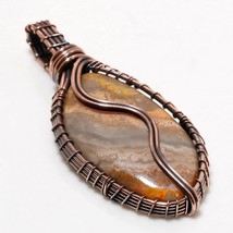 Bumble Bee Jasper Gemstone Fashion Copper Wire Wrap Pendant Jewelry 2.20&quot; SA 923 - £3.85 GBP