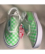 Rare Vans ComfyCush Checker Clear Overlay Shoes Green/White Men&#39;s 7/Wome... - £63.66 GBP