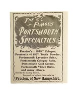 Preston Cologne Perfume 1894 Advertisement Victorian Portsmouth Beauty A... - $19.99
