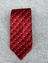 Salvatore Red Geometric Silk Necktie Mens Designer Classic Dress Tie Vin... - $26.72