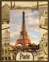 Paris France Laser Engraved Wood Picture Frame Portrait (4 x 6) - £23.97 GBP