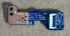 GENUINE Dell Inspiron 5000 17-5768 Power Button Board NO Cable P/N LS-D806P - €5,04 EUR