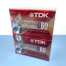 TDK D60 10-Pack Of Cassette Tapes NEW Factory Sealed - £13.63 GBP