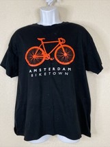 Fox Men Size L Black Amsterdam Biketown T Shirt Short Sleeve Casual - £5.63 GBP