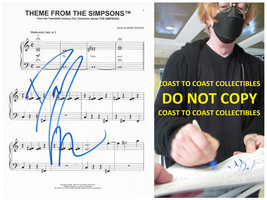 Danny Elfman signed &quot;Theme From The Simpson&quot; Music Sheet exact proof COA... - £233.05 GBP