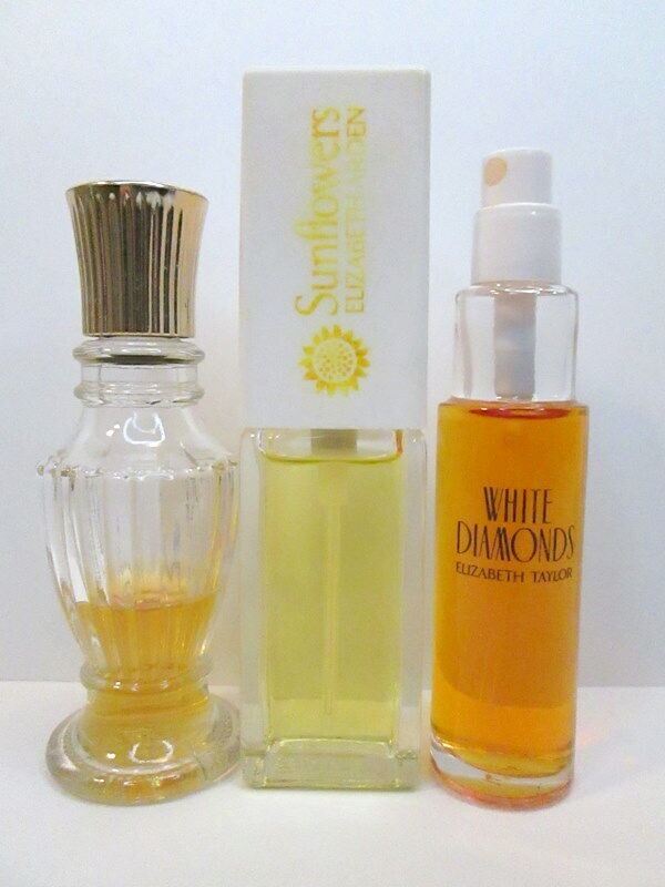 Primary image for Vintage Travel Size Perfume Lot White Diamonds Sunflowers Unforgettable