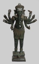 Ancien Khmer Style Debout Bronze Bayon Ganesha Statue Et Yoni - 86cm/34 &quot; - £2,272.04 GBP