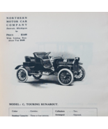 1908 Northern Motor Model C Runabout Catalog Advertisement Automobilia F... - $550.13 MXN