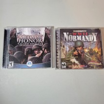 PC Video Game Lot Medal Of Honor Rated T and WWII Normandy Rated M EA Games - £11.82 GBP