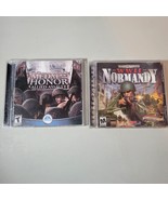 PC Video Game Lot Medal Of Honor Rated T and WWII Normandy Rated M EA Games - £11.76 GBP