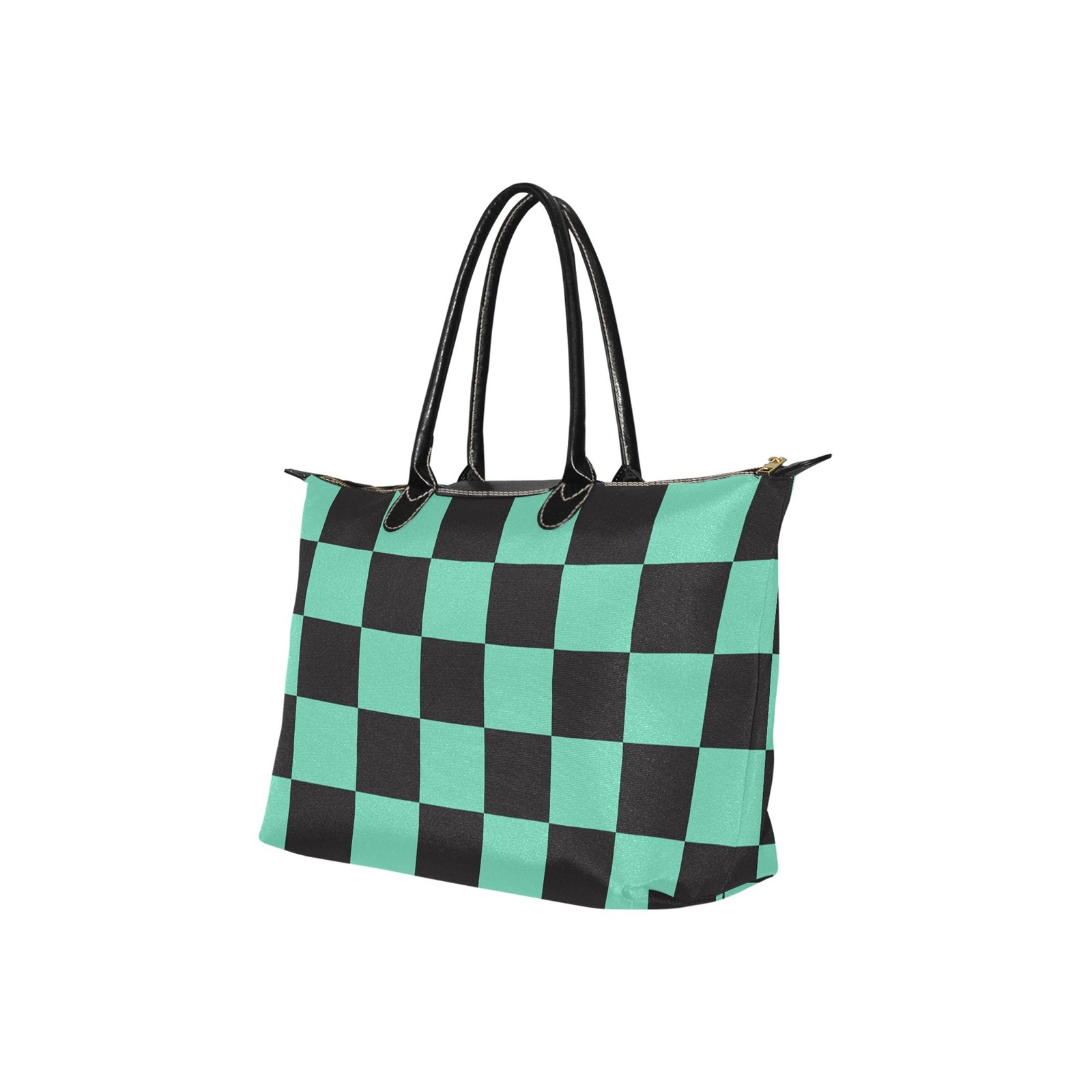 Demon Checkered Black and Green Women's Classic Handbag Item image 5
