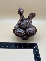 Ukrainian Hand Painted Wooden Chicken and Eggs on Pedestal - £15.00 GBP