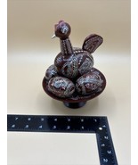 Ukrainian Hand Painted Wooden Chicken and Eggs on Pedestal - £14.83 GBP
