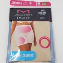 Maidenform Flexees 3XL Thigh Slimmer Smooths Light FP0060 Cool Comfort / Beige - £7.57 GBP