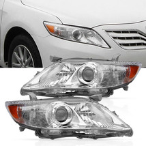 Headlights Chrome Housing Amber Corner Pair for 2010-2011 Toyota Camry LE SE XLE - £93.56 GBP
