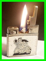 Vintage Weltzunder Petrol Semi-Automatic Lighter Map Of U.S. Zone Germany Workin - £87.31 GBP