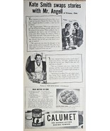 1942 CALUMET-DOUBLE ACTING BAKING POWDER - Vintage Print Ad-Kate Smith-M... - $19.17 CAD