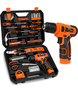 139-Pc Tool Set w/ 8V Cordless Drill Driver – Home Repair &amp; DIY Househol... - $136.28 CAD