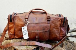 Leather Bag Travel Luggage Duffel Gym Men Brown New Genuine Vintage - £337.15 GBP