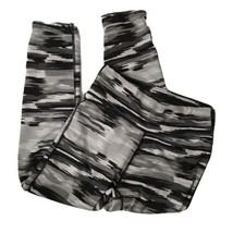 American Eagle AERIE Womens Leggings Black Gray Space Dye Athletic Medium - £6.87 GBP