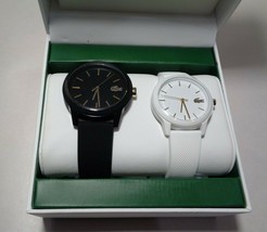 Lacoste 12.12 2070003 Black White Gold New Women&#39;s Men&#39;s Wristwatch Watch Set - £711.43 GBP
