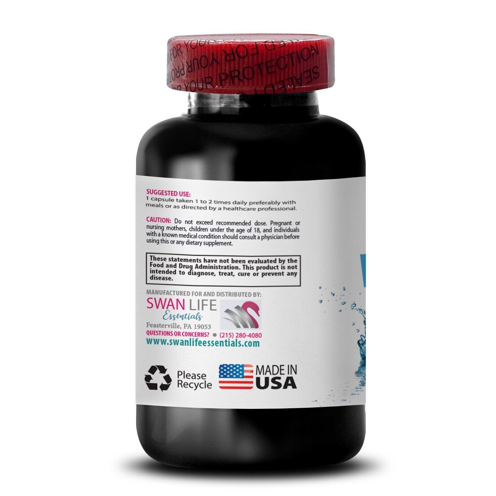 Refreshing Fluid - WATER PILLS - Balanced Wellness 1 Bottle 60 Capsule Item image 3