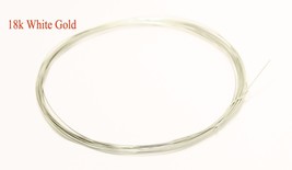 Pure 18k Solid White Gold Round wire gauge 28    1&quot; , 2&quot;, 6&quot;, 12&quot;  US seller - £5.33 GBP