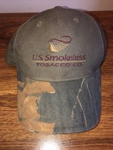Mossy Oak U.S. Smokeless Tobacco Co. Hat Cap Hunting Camouflage Brim Dark Green - £7.58 GBP