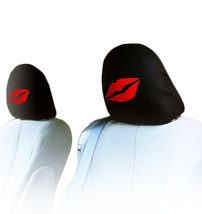 FOR NISSAN NEW INTERCHANGEABLE RED LIP CAR SEAT HEADREST COVER GREAT GIFT  - $15.16