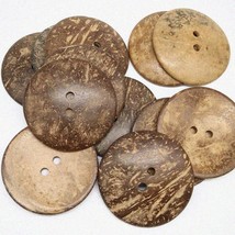 CocoCraft 30-Pack: 50mm 2-Hole Natural Coconut Buttons for Sewing &amp; Overcoats - - $35.59