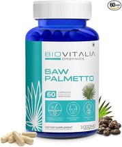 Biovitalia Organics Saw Palmetto Serenoa Repens Support Prostate - 60 Capsules - £20.47 GBP