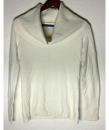 BANANA REPUBLIC WOMENS M LIGHT BEIGE TURTLE NECK SWEATER, FREE SHIPPING - $14.77