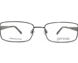 Genesis Gafas Monturas G4015 033 GUNMETAL Gris Rectangular Full Borde 53... - $55.57