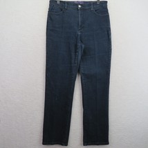 NYDJ Jeans Womens Size 10 Petite Blue Dark Wash Denim Straight Lift Tuck... - $19.79