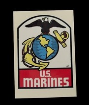 Vtg USMC Marine Luggage Car Sticker Decal Recruiting Ephemera - £15.73 GBP